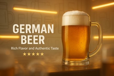 Promotional Image for German Beer Featuring Rich Flavor and Authentic Taste