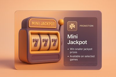 3D Mini Jackpot Design with Promotional Elements