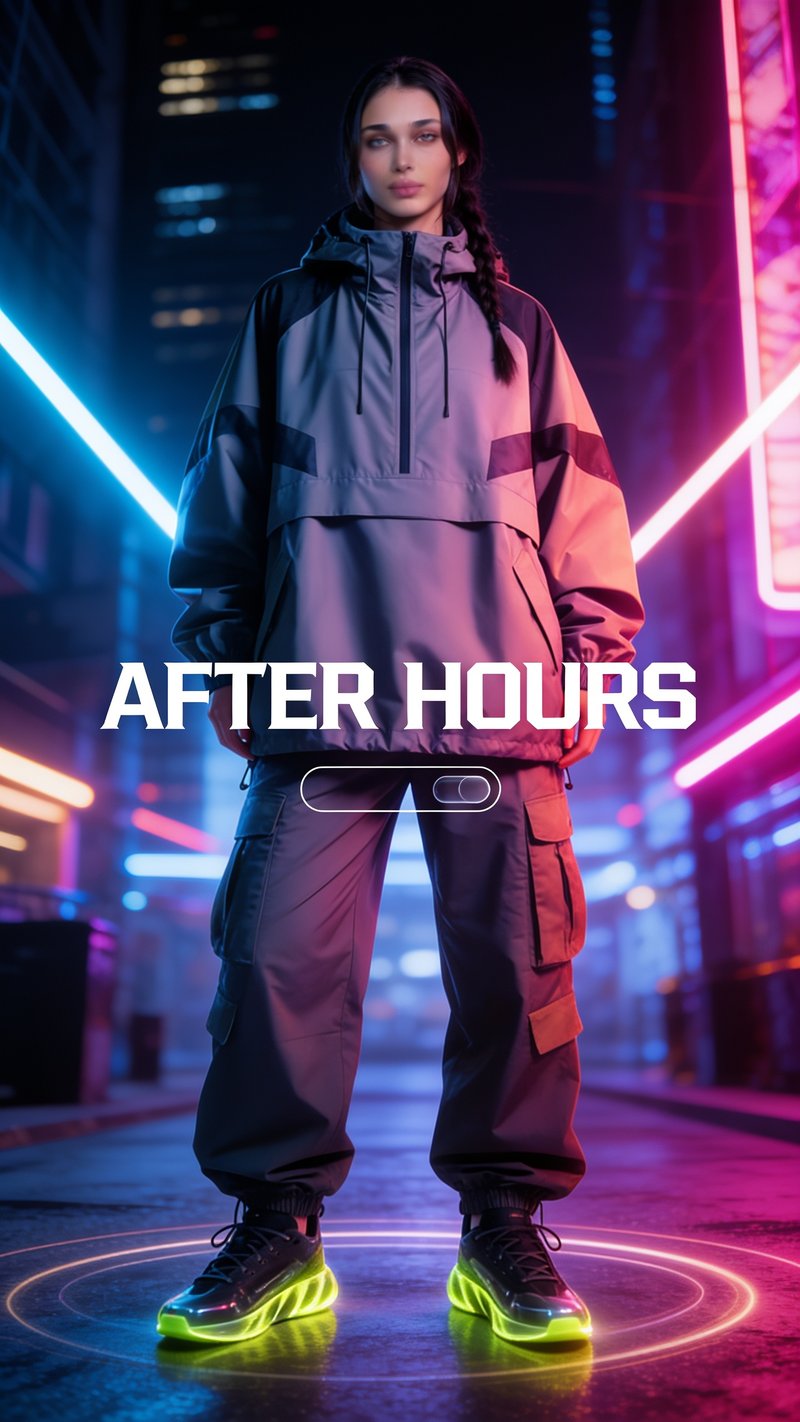 neon night city model