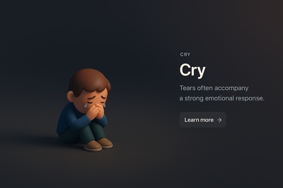 Melancholy Scene in 3D: Emotional Crying Character