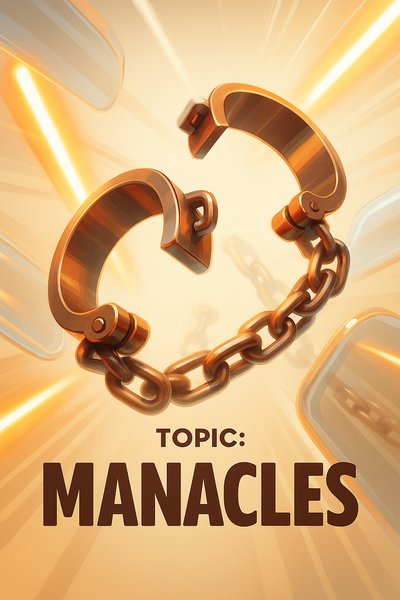 Dynamic Neon Glow Illustration of Manacles