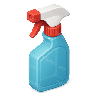 Stylish 3D Cleaning Spray Bottle Icon for Design Projects