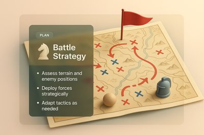 3D Battle Strategy Map with Tactical Elements