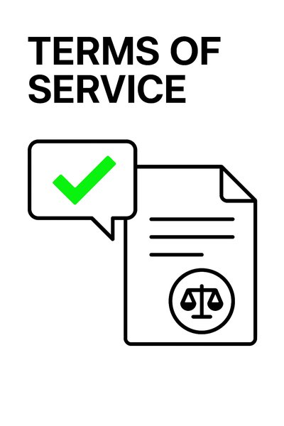 Terms of Service Document Illustration with Checkmark