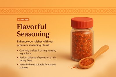 3D Seasoning Blend Landing Page Design