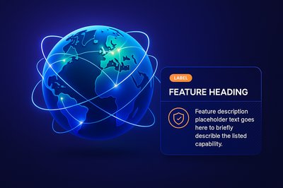 Global Connectivity: 3D Illustration of an Interconnected World