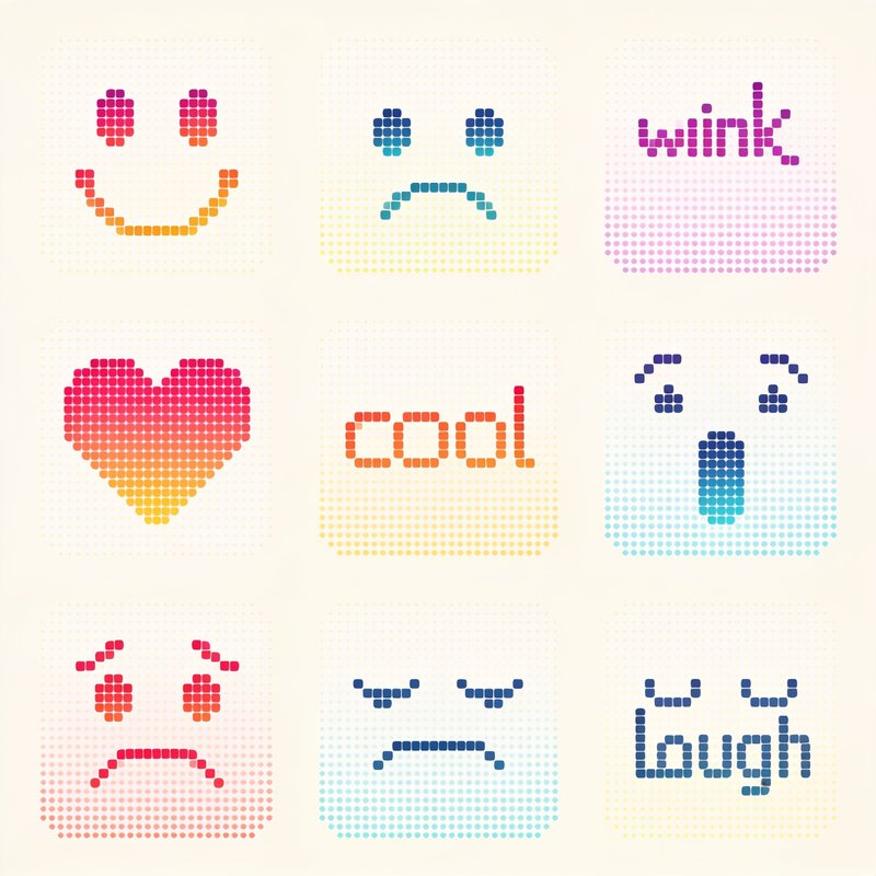 halftone square grid pattern