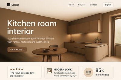 Modern Kitchen Interior Design 2026 with Warm Tones