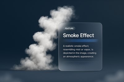 Realistic White Smoke Effect on Dark Background
