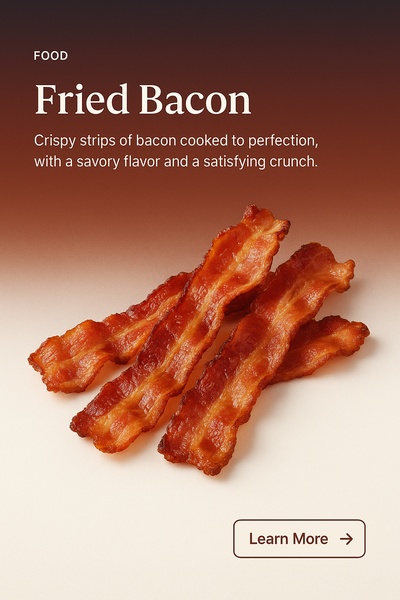 Stylish Fried Bacon Strips Presentation