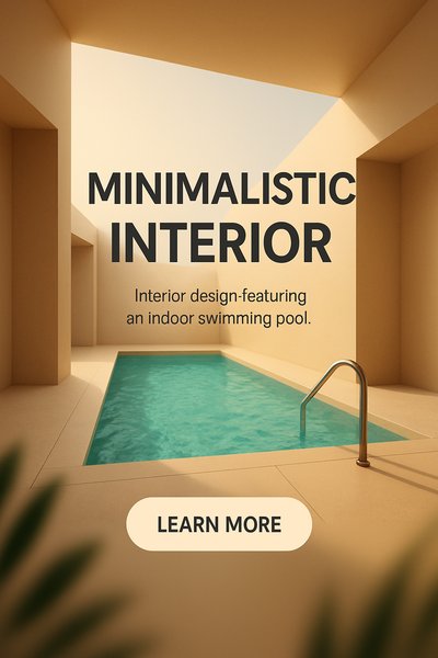 Elegant Minimalistic Interior with Indoor Pool Design