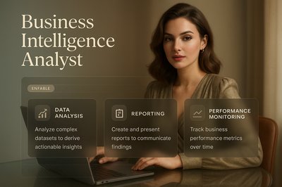 Stylish Business Intelligence Analyst Data Analysis Concept