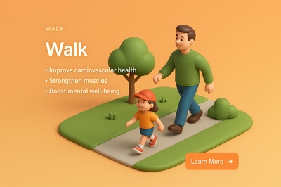 3D Scene of Walking Figures in a Simple Environment