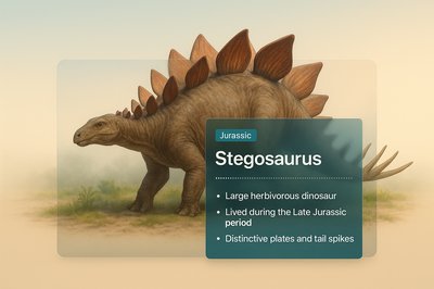 Bright Design Featuring a Stegosaurus Illustration