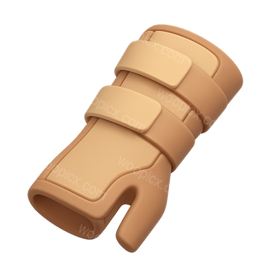 3D Icon of a Wrist Splint with Isometric Design