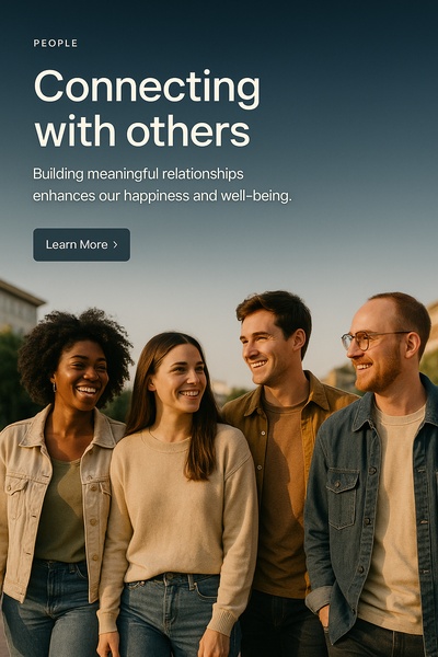 Stylish Web Design Featuring People Connecting