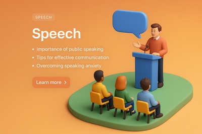 3D Scene Depicting a Public Speaking Scenario