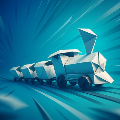 Dynamic Paper Origami Train with Emotional Words