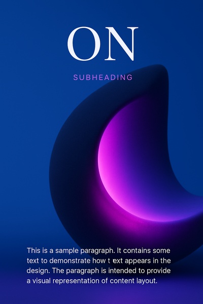 Neon Glow Scene with Fluorescent Elements and Elegant Typography