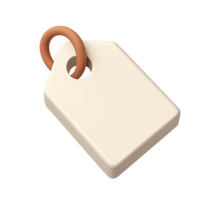 3D SEO Tag Icon with Isometric Design