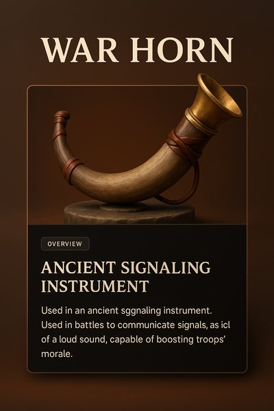 3D War Horn Design for Web Presentation