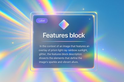 Artistic Prism Light Overlay with Vibrant Features Block