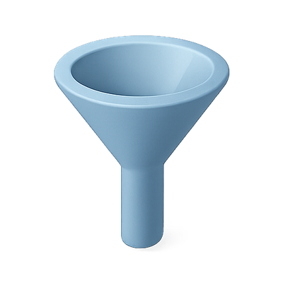Stylish Blue Funnel for Kitchen or Workshop Use