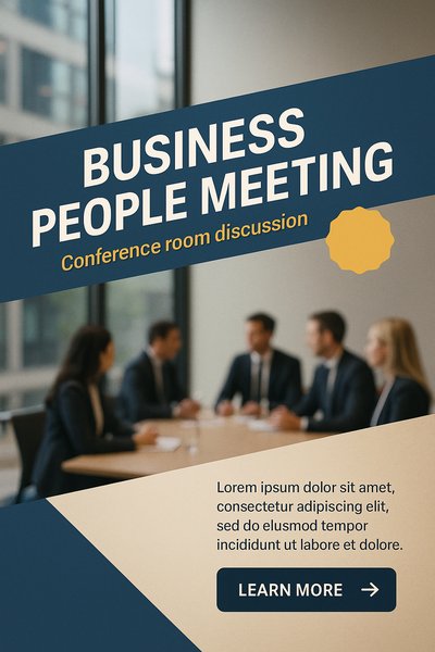 Blurred Business Meeting in Modern Conference Room