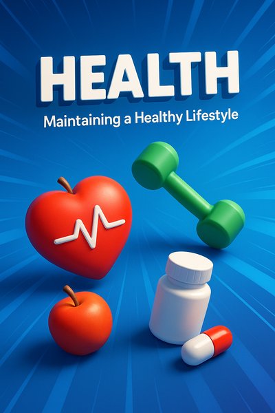 Colorful Graphic on Maintaining a Healthy Lifestyle
