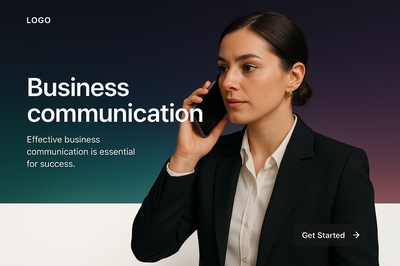 Businesswoman on Phone in Stylish Corporate Setting
