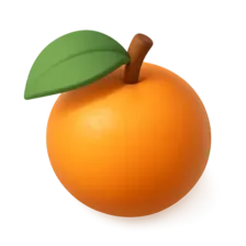 Vibrant 3D Orange Icon