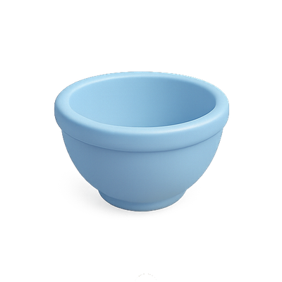 Simple Blue Ceramic Bowl with Smooth Finish