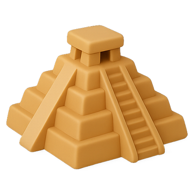 Stylized Pyramid Toy with Steps