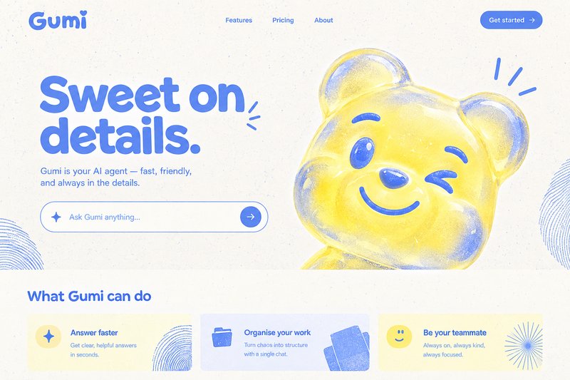 Friendly AI landing page design