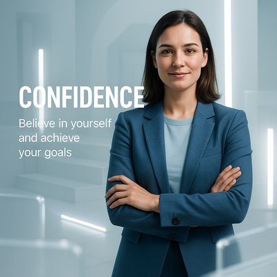 Professional Portrait Emphasizing Confidence and Motivation