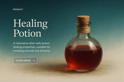 Stylish Healing Potion Illustration for Web Design