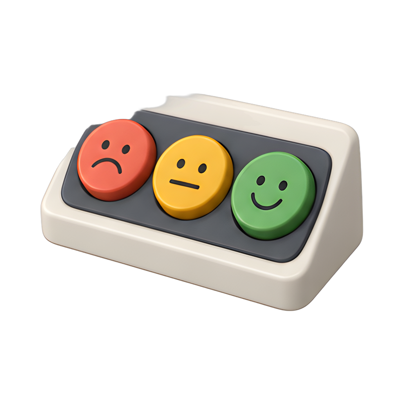 smiley feedback button design