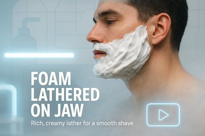 Grooming Product Promotional Image Featuring Shaving Foam