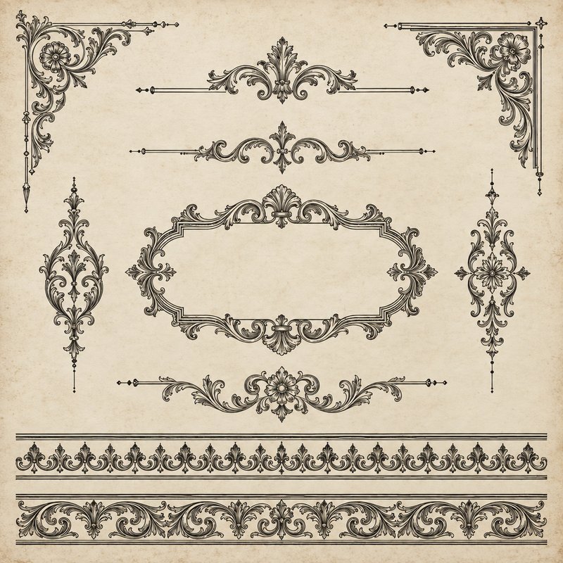 Victorian ornamental corner elements