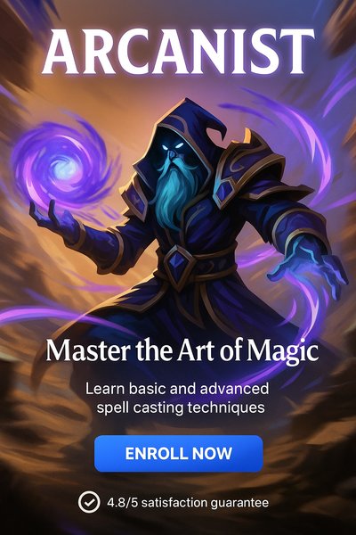 Dynamic Arcanist Design with Engaging Visual Elements