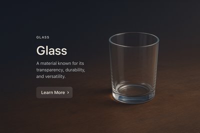 Elegant Glass Scene with Text and Action Button