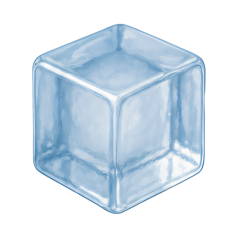 large clear ice cube