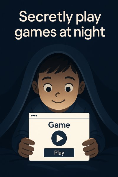 Illustrative Nighttime Gaming Concept for Children