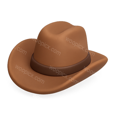 Stylized Brown Cowboy Hat Icon