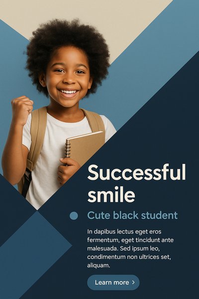 Successful Student Portrait with Engaging Smile