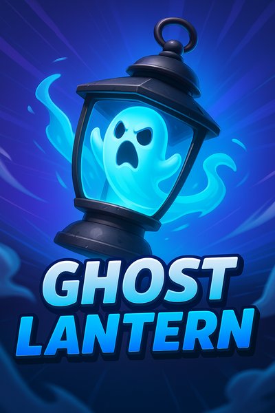 Dynamic Ghost Lantern Illustration with Ethereal Glow
