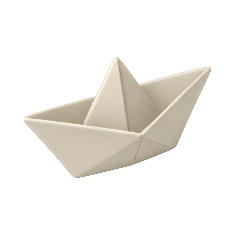 colorful paper boat on water