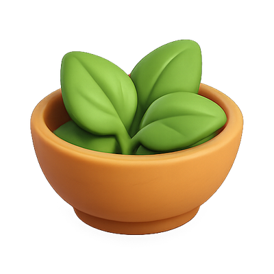 Stylized Plant in a Terracotta Pot