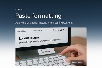 Stylish Web Page Design for Feature Highlighting