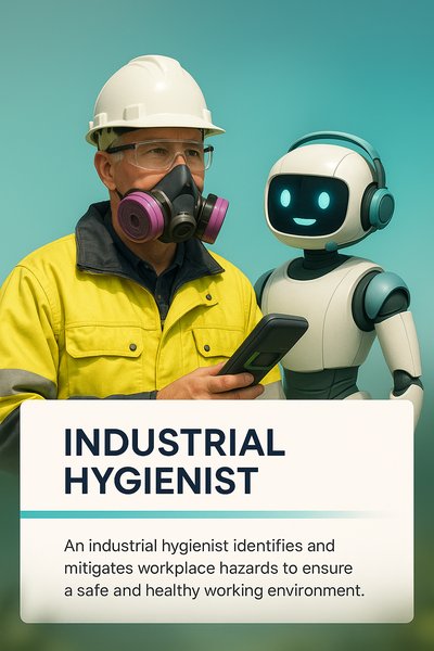 Industrial Hygienist Collaborating with AI Assistant